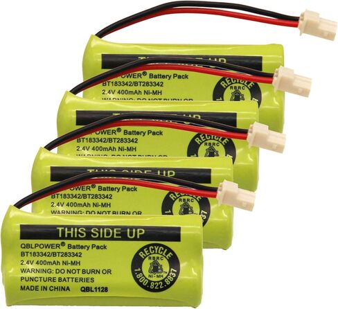 بطارية BT-183342 BT-283342 BT-166342 BT-266342 BT-162342 BT-262342 متوافقة مع هاتف CS6114 CS6419 CS6719 EL52300 CL80111 اللاسلكي (عبوة من 4) in Kuwait