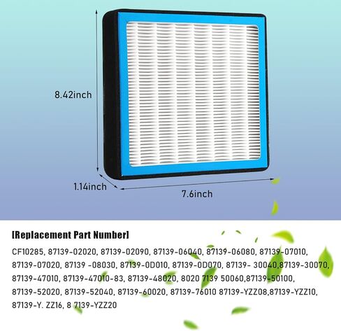 CF10285 Activated Carbon Cabin Air Filter Replacement Freshens Air, HEPA Filter Removes PM2.5 Smells For 4Runner Highlander RAV4 Camry Corolla in Saudi Arabia