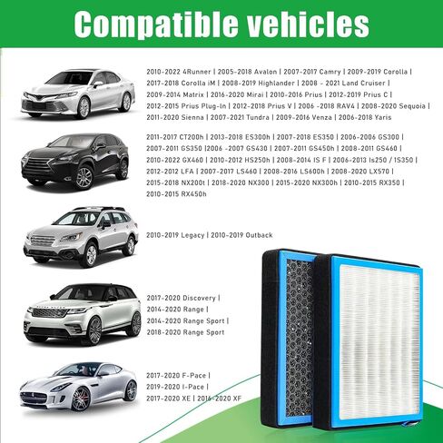 CF10285 Activated Carbon Cabin Air Filter Replacement Freshens Air, HEPA Filter Removes PM2.5 Smells For 4Runner Highlander RAV4 Camry Corolla in Saudi Arabia