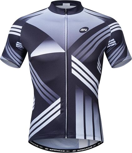 قميص رجالي لركوب الدراجات من Sponeed بأكمام قصيرة وسحاب كامل لركوب الدراجات على الطرق in Kuwait