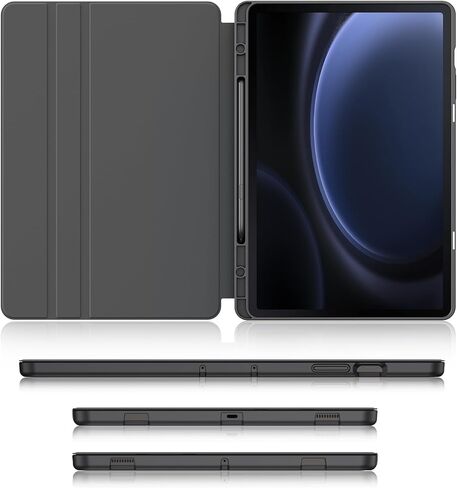 Soke Galaxy Tab S9 Plus/S9 FE+ Plus Case with S Pen Holder[SM-X610/X616B/X810/X816B/X818U]- Shockproof Smart Folio Stand Case, Soft TPU Back Cover for Samsung Galaxy Tablet S9+ 12.4 Inch,Aqua in Kuwait