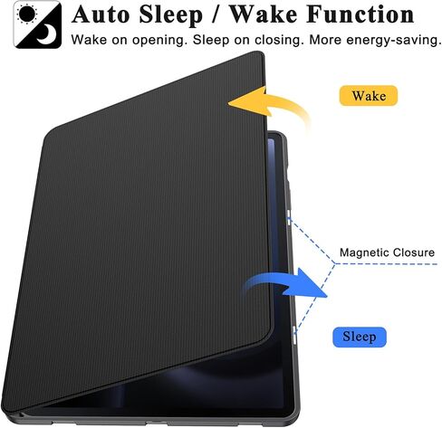 Soke Galaxy Tab S9 Plus/S9 FE+ Plus Case with S Pen Holder[SM-X610/X616B/X810/X816B/X818U]- Shockproof Smart Folio Stand Case, Soft TPU Back Cover for Samsung Galaxy Tablet S9+ 12.4 Inch,Aqua in Kuwait