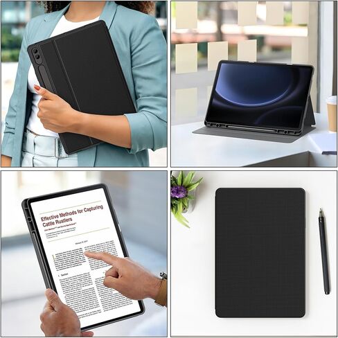 Soke Galaxy Tab S9 Plus/S9 FE+ Plus Case with S Pen Holder[SM-X610/X616B/X810/X816B/X818U]- Shockproof Smart Folio Stand Case, Soft TPU Back Cover for Samsung Galaxy Tablet S9+ 12.4 Inch,Aqua in Kuwait