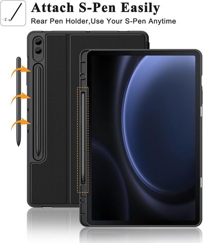 Soke Galaxy Tab S9 Plus/S9 FE+ Plus Case with S Pen Holder[SM-X610/X616B/X810/X816B/X818U]- Shockproof Smart Folio Stand Case, Soft TPU Back Cover for Samsung Galaxy Tablet S9+ 12.4 Inch,Aqua in Kuwait