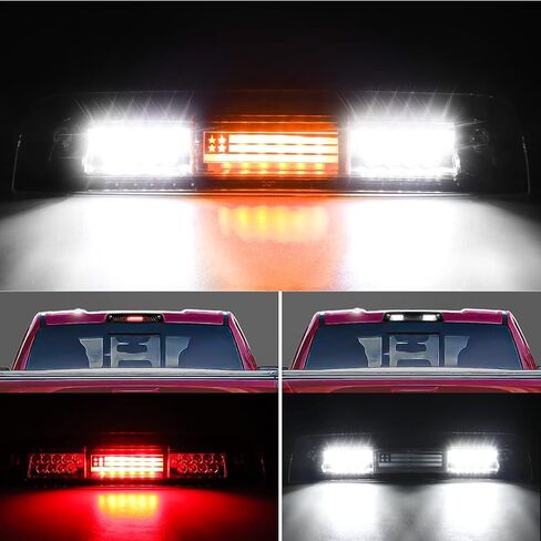 Third 3rd Brake Light Fit for Dodge Ram 1500 2500 3500 2009-2017 Cargo Light LED High Mount Stop Light with Gasket, Smoke Lens in Kuwait