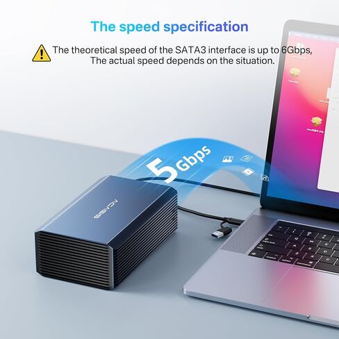 حاوية محرك الأقراص الصلبة الخارجية ACASIS 2 Bay RAID لـ 2.5/3.5 بوصة SATA HDD/SSD مع USB 3.0، تدعم RAID 0/1/JBOD/SPAN، بحد أقصى 6 جيجابت في الثانية تحت UASP، حاوية Raid بسعة 36 تيرابايت in Kuwait