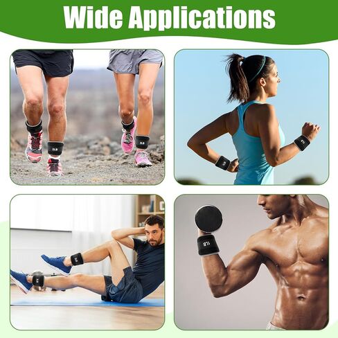 4 Pairs Wrist Leg Weights for Women Ankle Weights Adjustable Arm Weights Fitness Weighted Wristbands 1lbs 2lbs Each Ankle Leg Weight Strap for Gym Yoga Training Walking Jogging Running in Saudi Arabia