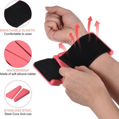 PATIKIL Ankle Weights for Women, 2Lbs Total (1Lb Each) Adjustable Wrist Weights with Removable Weights Arm Weights for Women & Men Yoga Training Walking Jogging Aerobics in Saudi Arabia