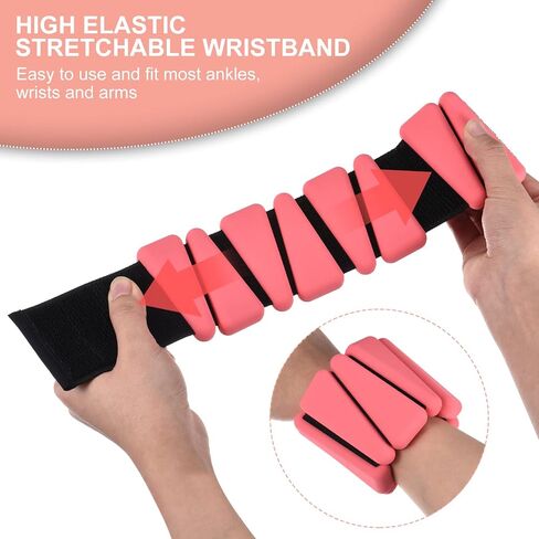 PATIKIL Ankle Weights for Women, 2Lbs Total (1Lb Each) Adjustable Wrist Weights with Removable Weights Arm Weights for Women & Men Yoga Training Walking Jogging Aerobics in Saudi Arabia