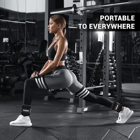 A2ZCARE وزن الكاحل المعصم الذراع الساق الأوزان حزام قابل للتعديل مريح وناعم للنساء والرجال والأطفال للياقة البدنية، بيلاتيس، التمارين الرياضية، الجمباز، الركض، تدريب القوة - زوج 10 رطل in Kuwait