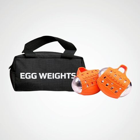Egg Weights Knockout Max 5.0 lbs Set Bismuth Hand Weights with Anti-Slip Silicone Rubber Finger Loop for Shadowboxing, Kickboxing for Men and Women - 2 Eggs, 2.5 lbs Each + Free E-Book Workout Guide in Saudi Arabia