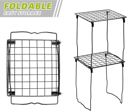 2 Pcs Locker Shelf, 12" Stackable Locker Shelves for School Lockers Office Locker Organizer Suitable for School, Office, Bathroom in Kuwait