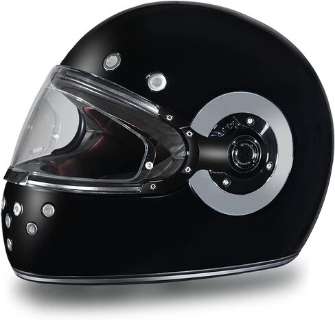 Daytona Helmets Retro Full Face Motorcycle Helmet - DOT Approved Vintage Motorcycle Helmet for Motorcycles, Cruisers, Scooters & Mopeds - Retro Motorcycle Helmets for Men, Women and Youth in Kuwait