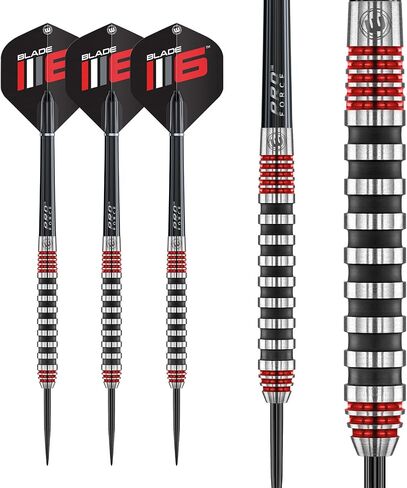 مجموعة سهام ذات رأس فولاذي من سلسلة Winmau Advance 500 باللون الأحمر بوزن 24 جرام in Saudi Arabia