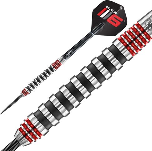 مجموعة سهام ذات رأس فولاذي من سلسلة Winmau Advance 500 باللون الأحمر بوزن 24 جرام in Saudi Arabia
