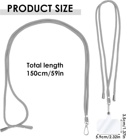 Phone Lanyard, Adjustable Phone Lanyard with 3pcs Phone Patches Crossbody Lanyard Compatible with Most Phones in Saudi Arabia