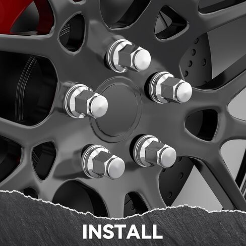 20 قطعة من صواميل العروة المصنوعة من الكروم مقاس 14 × 1.5 - مقعد ماج - بطول 1.77 بوصة بطول 7/8 بوصة من نوع OEM السداسي لسيارة سيكويا لاندكروزر تندرا لكزس LX470 LX480 in Kuwait