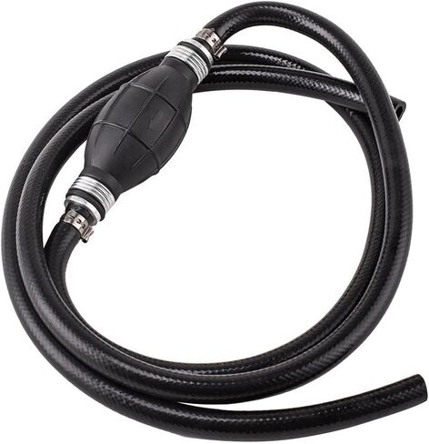 Zker 6FT Nylon Braided 1/4" Marine Outboard Boat Fuel Hose Line Assembly with Primer Bulb Steel Hose Clamps for Motor RVs in Kuwait