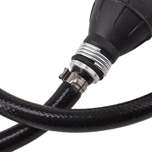 Zker 6FT Nylon Braided 1/4" Marine Outboard Boat Fuel Hose Line Assembly with Primer Bulb Steel Hose Clamps for Motor RVs in Kuwait