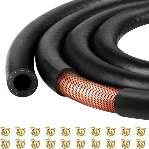 Fuel Line Hose - 1/4" ID NBR Rubber Gasoline Tube High Pressure 300PSI, Suitable for Kawasaki EZGO Golf Cart Snowmobile Motorcycle ATV Tractor 10ft in Kuwait