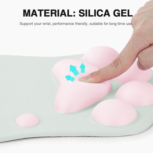 Rii Ergonomic Office Gel Mouse Pad with Wrist Rest,Gaming Desktop Mouse Pad for Laptop,with Non-Slip Rubber Base, 9 x 10 in (Pink) in Saudi Arabia