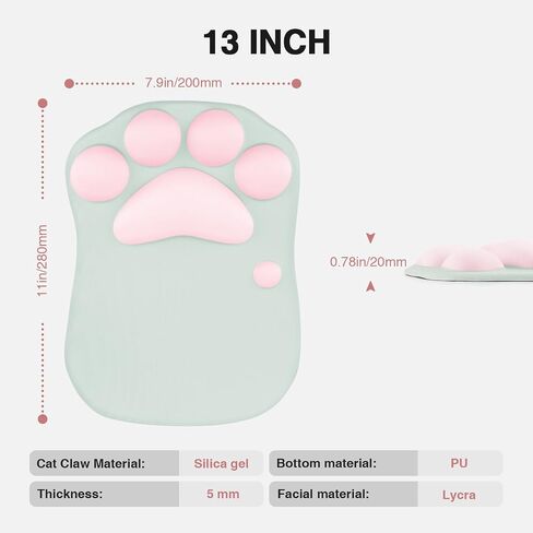Rii Ergonomic Office Gel Mouse Pad with Wrist Rest,Gaming Desktop Mouse Pad for Laptop,with Non-Slip Rubber Base, 9 x 10 in (Pink) in Saudi Arabia