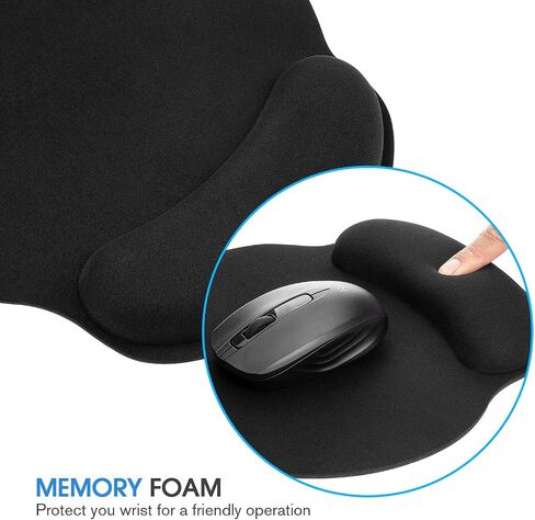 Rii Ergonomic Office Gel Mouse Pad with Wrist Rest,Gaming Desktop Mouse Pad for Laptop,with Non-Slip Rubber Base, 9 x 10 in (Pink) in Saudi Arabia
