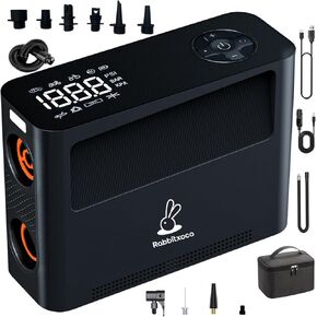 Electric Air Pump 10 Pump Modes Tire Inflator Portable Air Compressor 500L Airflow/min SUP Air Pump 4X Speeds Paddle Board Pump Suitable All Model Tires, SUP, Tents, Air Bed, Kayak (Black)
