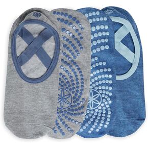 Gaiam Grippy Studio Yoga Socks for Extra Grip in Standard or Hot Yoga, Barre, Pilates, Ballet or at Home for Added Balance and Stability, Black, Small-Medium, One Size in Saudi Arabia