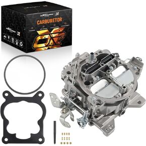 maXpeedingrods 4 Barrel Carburetor for Rochester Quadrajet Carburetor for Chevy 350 327 396 400 402 427 454 V8 1966-1973 Engines Trucks/Cars, 1901R 4MV 750CFM Q-Jet 4 BBL Carb, Manual Divorced Choke