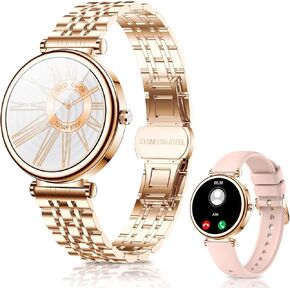 VANZAVANZU Smart Watch for Women, 1.27" Fitness Tracker Watch with Bluetooth Calls, Heart Rate/Sleep / SpO2 / Stress Monitor, 110+ Sport Modes for Android & iPhone (Silver)