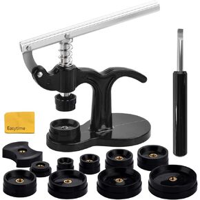 Watch Repair Press Tool Set: EasyTime Watch Repair Kit 16pcs Suitable for Size 18mm to 50mm with Watch Case Open Pry Case Closer for Battery Replacement