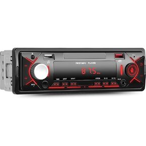 Single DIN Car Stereo Audio Car Audio with Handsfree Supports FM|MP3|SD|AUX|Dua USB|Quick Charge | Remote Control