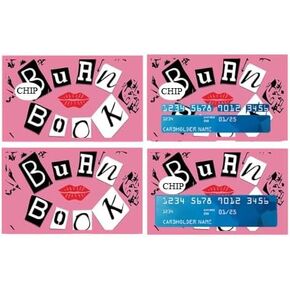 Card Skin Sticker Burn Book Compatible for Debit Card, Credit Card,Transportation Card,Key Card, Vinyl Matte Decal No Bubble Protector Skin (Burn Book)