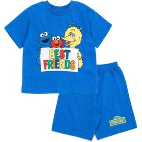 Sesame Street Oscar the Grouch Elmo Bert and Ernie Graphic T-Shirt and Shorts Outfit Set Infant to Little Kid in Kuwait