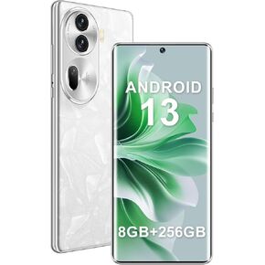 Unlocked Phone Reno 11 Pro 6.7-inch HD LCD Unlocked Android Phone 8GB+256GB Android 13 Smartphone 6000 mAh Large Battery Unlocked Phone 50MP+13MP Camera Dual SIM (Jade Green)