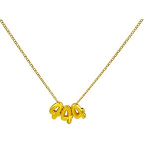Tasunom Old English Angel & Number Necklace Numerology Jewelry for Women 18K Gold Plated Stainless Steel