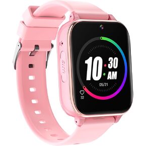 4G Kids Smart Watch Phone - Smart Cell Phone Watch for Boys Girls with Call SOS Games Alarm Camera Music Calculator School Mode Children Touch Screen Watches for Kids Birthday Ages 4-12 (Navy Blue)