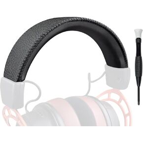 SOULWIT Headband Cover for HyperX Cloud Alpha/Alpha S/1/2/Core Headset, Replacement Headstrap for Cloud I/II/Cloud II Core, CloudX (Do Not Fit Cloud 3/Cloud Mix) Gaming Headset - Black (Red Line)