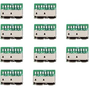 xiwai 5pcs/lot Type-C Female Socket DIY Solder Connector Replace for Mini-USB 5Pin Female SMT Type DC 5V Power