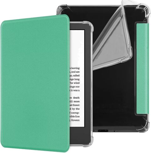 حالة واضحة لـ 6 "Kindle 11th Generation 2022 و 2024 إطلاق - غلاف خلفي Slim Pu Soft Soft Soft TPU مع نوم أوتوم أوبر in Kuwait