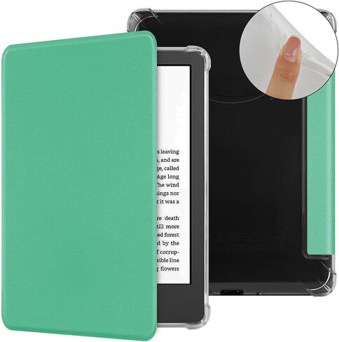 حالة واضحة لـ 6 "Kindle 11th Generation 2022 و 2024 إطلاق - غلاف خلفي Slim Pu Soft Soft Soft TPU مع نوم أوتوم أوبر in Kuwait