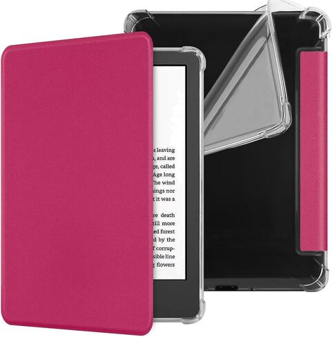حالة واضحة لـ 6 "Kindle 11th Generation 2022 و 2024 إطلاق - غلاف خلفي Slim Pu Soft Soft Soft TPU مع نوم أوتوم أوبر in Kuwait
