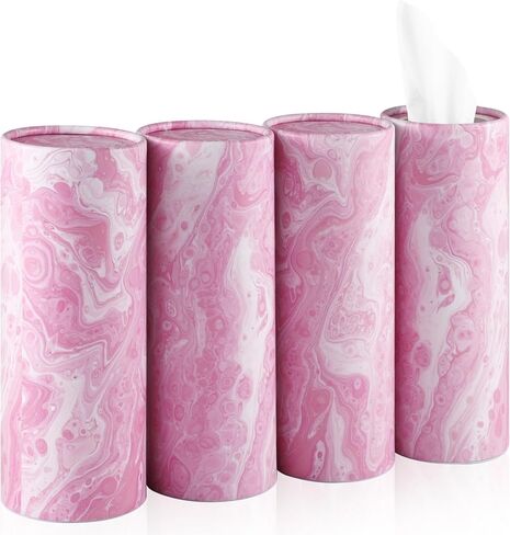 JUSTTOP Car Tissue Holder,Car Travel Kleenex Cup Holder with 4 Pack Facial Tissues,Convenient Tissue Bag,Car Accessories Interior for Women and Man 4 Canisters Black in Saudi Arabia