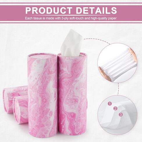 JUSTTOP Car Tissue Holder,Car Travel Kleenex Cup Holder with 4 Pack Facial Tissues,Convenient Tissue Bag,Car Accessories Interior for Women and Man 4 Canisters Black in Saudi Arabia