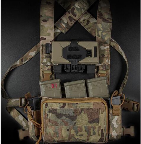 Tactical Phone EUD Bridge MOLLE Panel Front Expansion Carrier Phone Pouch Mount for D3CRM MK4 Tactical Vest in Kuwait