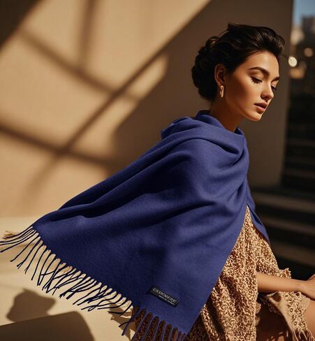 Made By Johnny Women's Winter Pashmina Scarf – Soft Cashmere Feel Shawl Wrap, Warm Fashion Blanket Scarves in Saudi Arabia