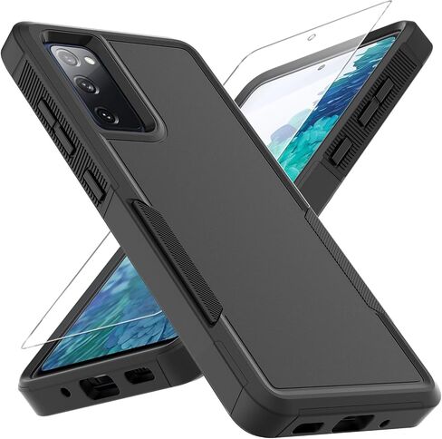 for Galaxy S20 FE 5G Case,[Military Grade Drop Tested] with HD Screen Protector,Dual Layer Protective Heavy Duty Cell Phone Cover Non-Slip Shockproof Rugged Case for Samsung Galaxy S20 FE (Dark Green） in Kuwait
