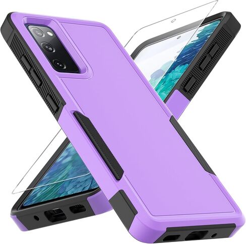 for Galaxy S20 FE 5G Case,[Military Grade Drop Tested] with HD Screen Protector,Dual Layer Protective Heavy Duty Cell Phone Cover Non-Slip Shockproof Rugged Case for Samsung Galaxy S20 FE (Dark Green） in Kuwait