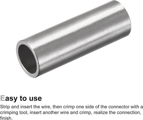 MECCANIXITY Non-Insulated Butt Crimp Terminals 6 AWG for Electrical Wire Splice DIY, Pack of 10 in Saudi Arabia
